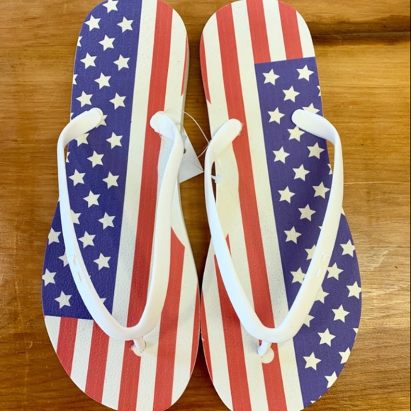 American Flag Flip Flops (Men's) - Picture 1 of 2